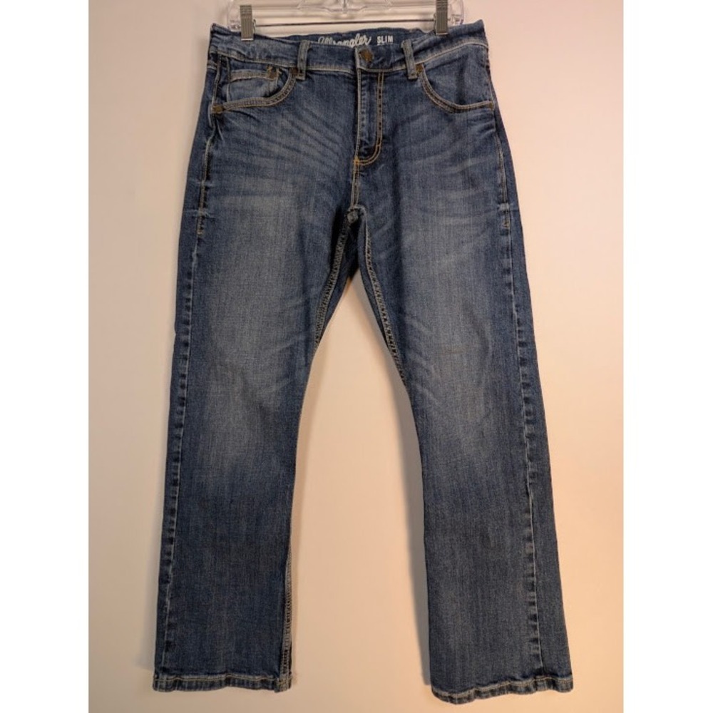 Wrangler Retro Slim Boot Jeans Mens 32x28 Medium Wash Blue Denim 10WLT77LY